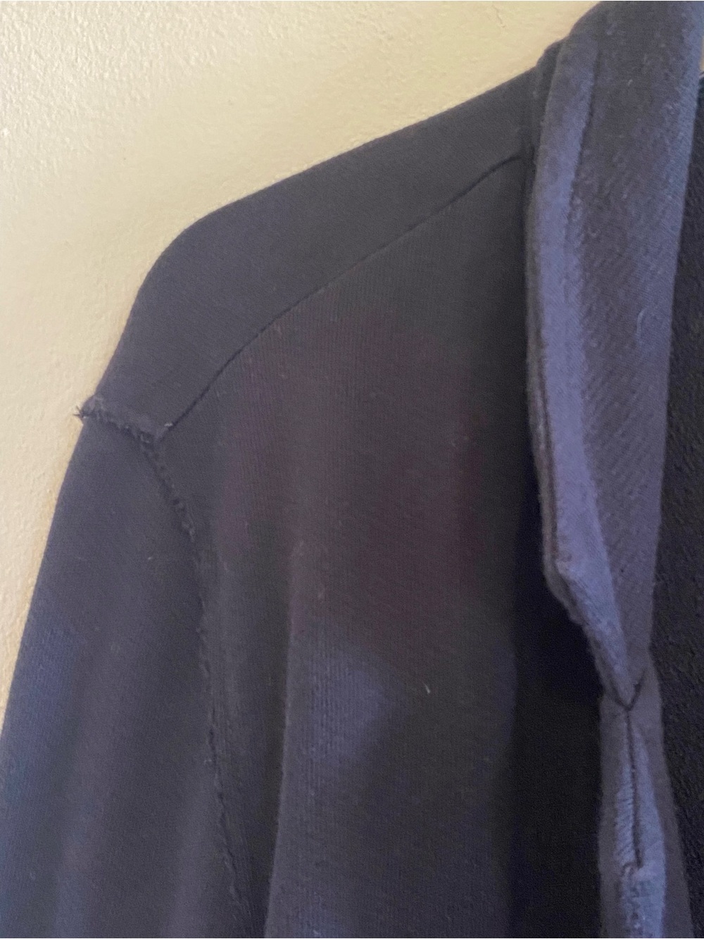 Eileen Fisher French Terry Organic Cotton Black Jacket - Picture 4 of 8